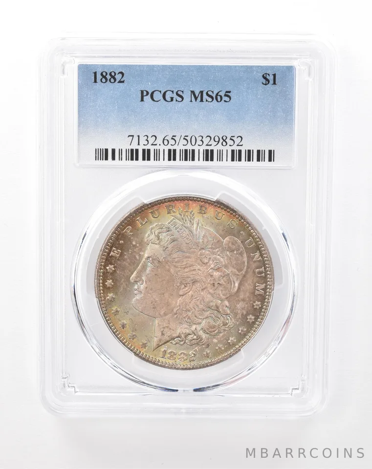 1882 Morgan Silver Dollar MS65 PCGS Beautiful Tone *5004