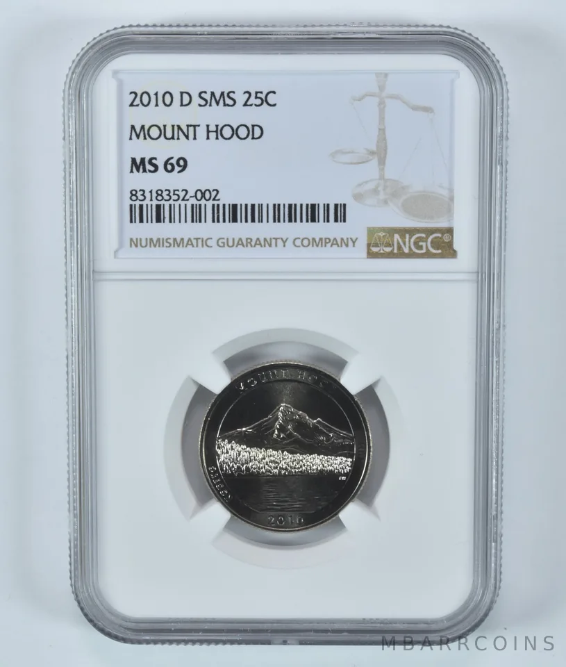 2010-D SMS Washington Quarter Mount Hood America The Beautiful MS69 NGC