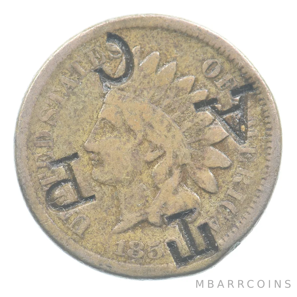 1859 Indian Head Cent Counterstamp TPCA *2063