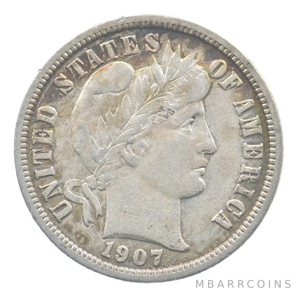 1907-D Barber Dime *9343