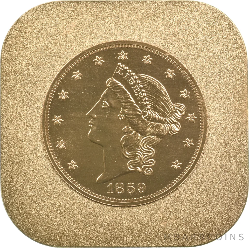 1859-O $20 Liberty Head Gold Double Eagle 97.97g 24K Gold Plated Coin a3906
