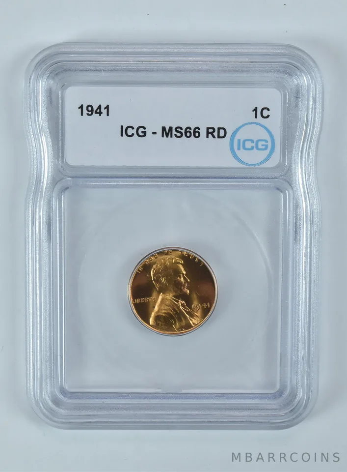 1941 Lincoln Wheat Cent MS66 RD ICG
