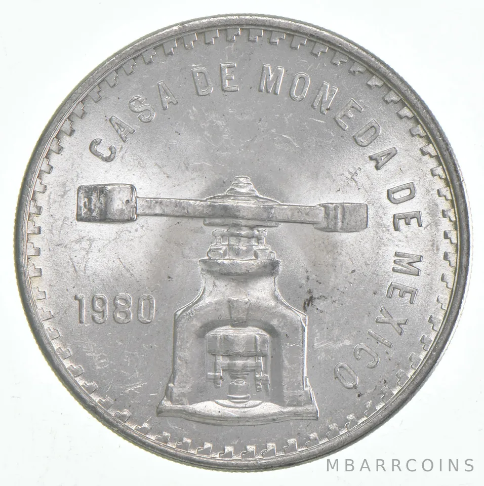 1980 Mexico 1 Onza Casa De Moneda .925 Silver 1 oz