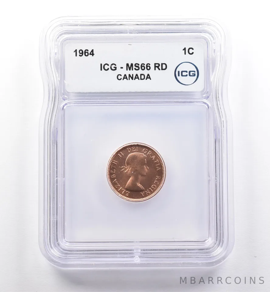 1964 Canada 1 Cent MS66 RD ICG *0255