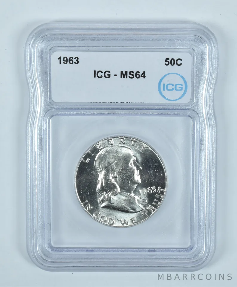 1963 Franklin Half Dollar MS64 ICG