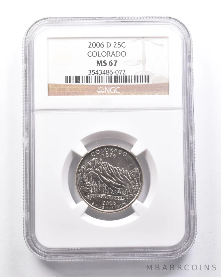 MS67 2006-D Washington State Quarter Colorado NGC a6366