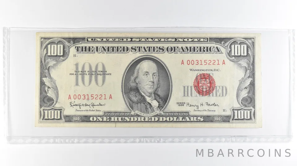 1966 $100 Legal Tender Red Seal *7058