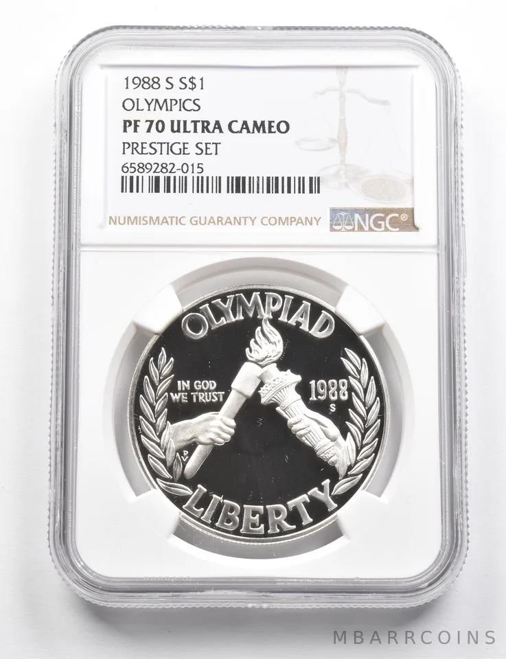 PF70 UCAM 1988-S Seoul Olympiad Commem Silver Dollar Prestige Set NGC a9846