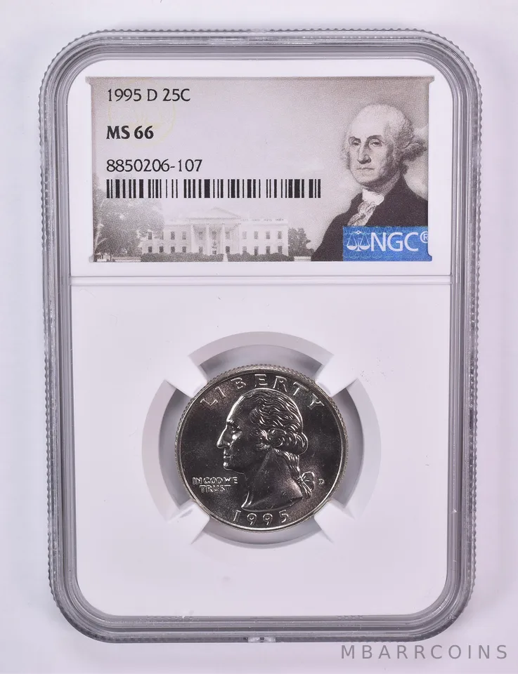 1995-D Washington Quarter MS66 NGC Special Label