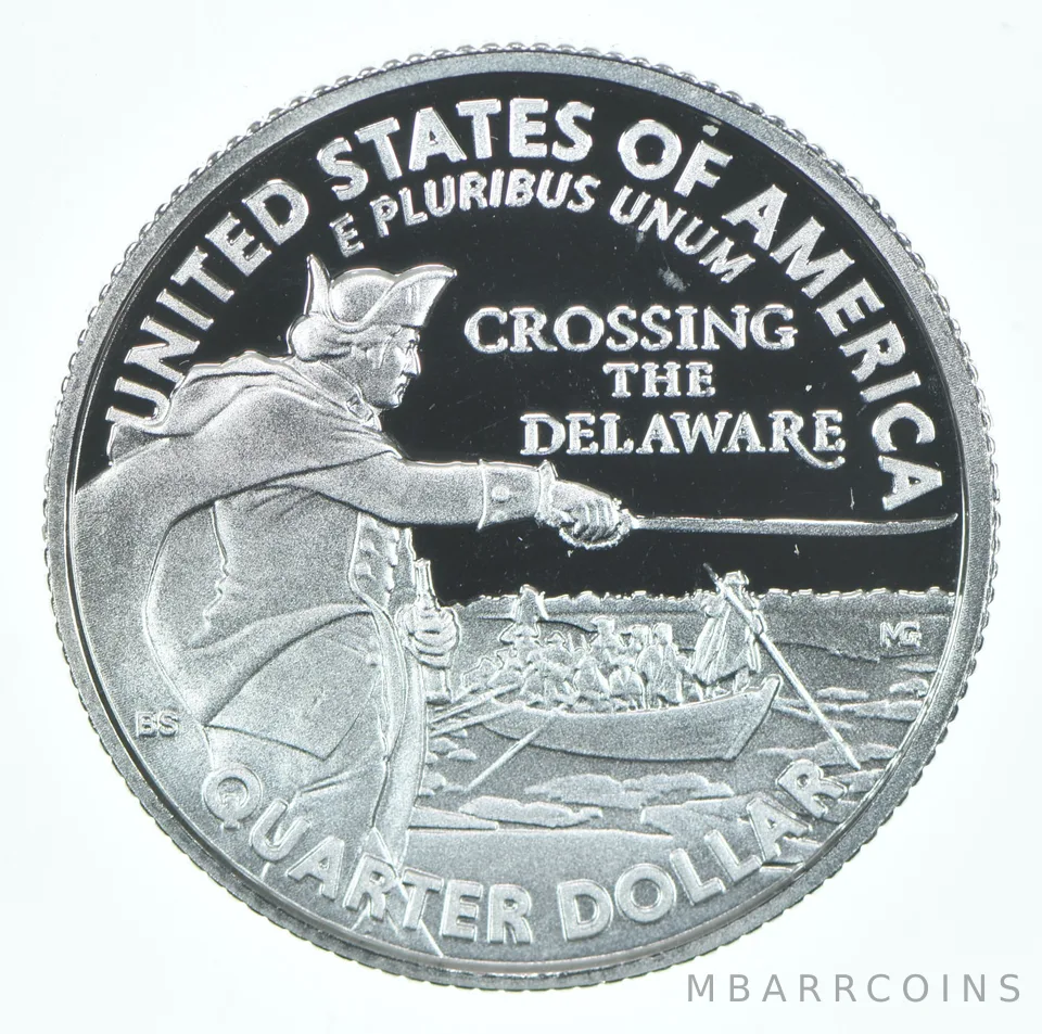 2021-S Washington Quarter ATB .999 Silver Proof Crossing The Delaware