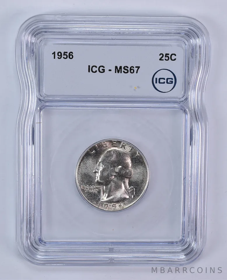 1956 Washington Quarter MS67 ICG