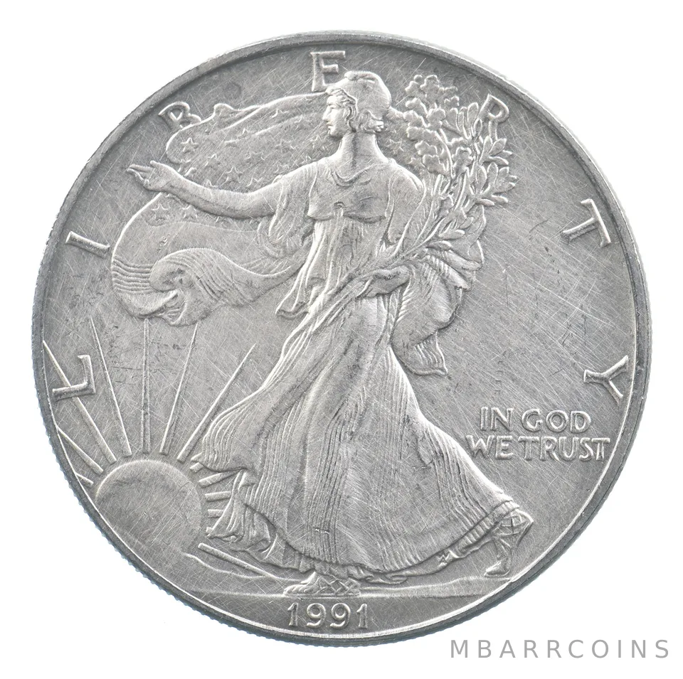 Better Date 1991 American Silver Eagle 1 Troy Oz .999 Fine Silver *743
