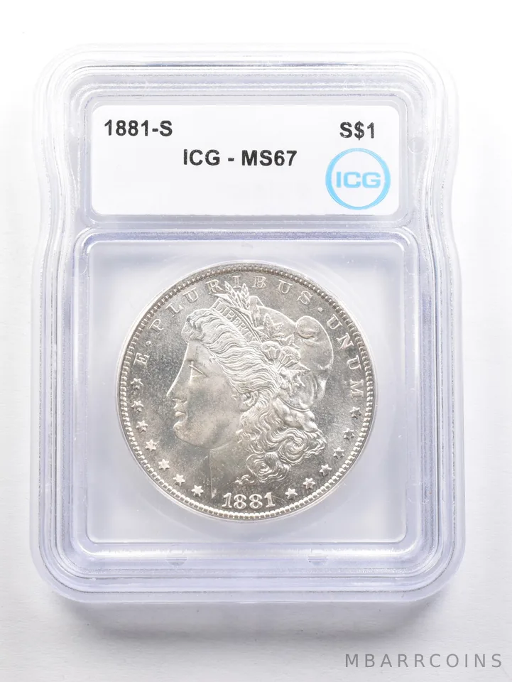 1881-S Morgan Silver Dollar MS67 ICG *6045