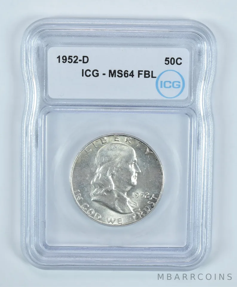1952-D Franklin Half Dollar MS64 FBL ICG