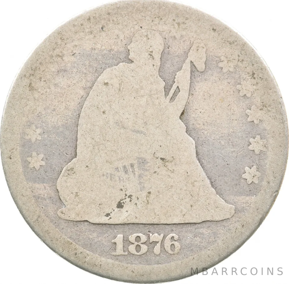 1876 Seated Liberty Quarter Lowball a8954