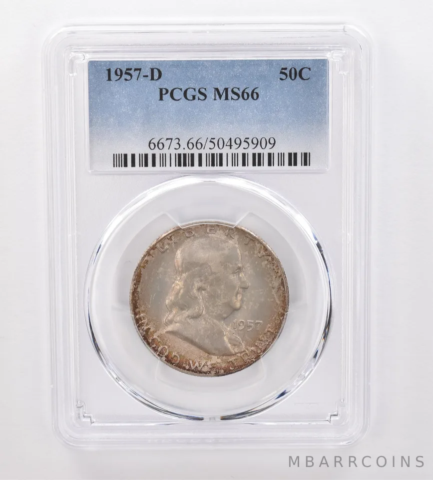 1957-D Franklin Half Dollar MS66 PCGS Beautiful Tone a9969