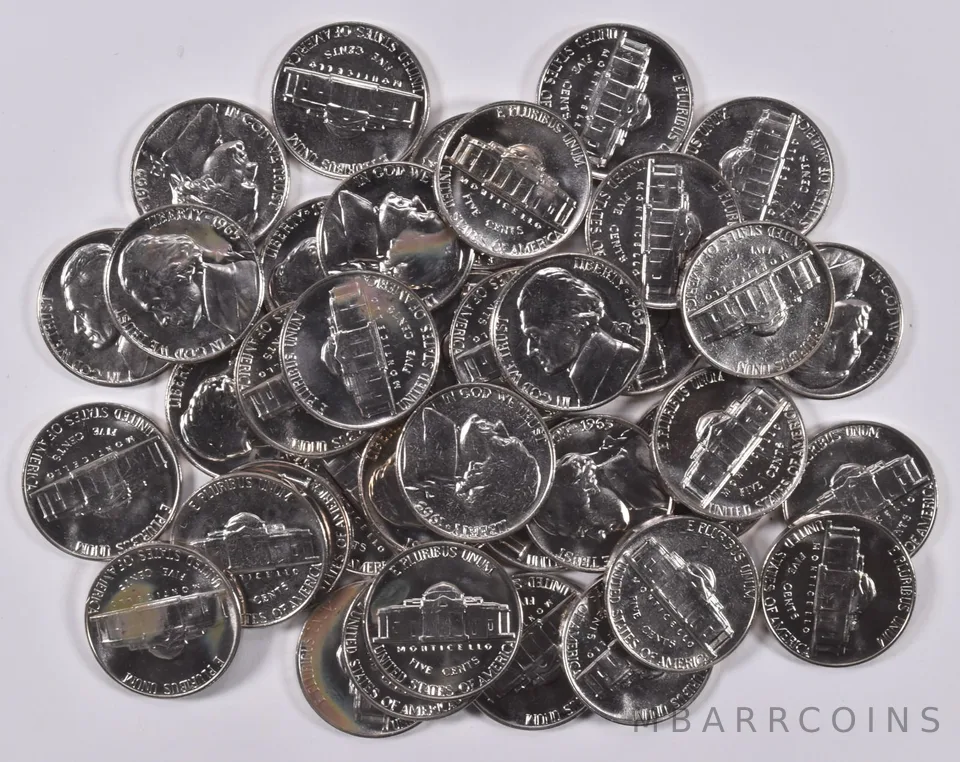 (40) 1965 Jefferson Nickel SMS PL - ROLL of 40 Coins