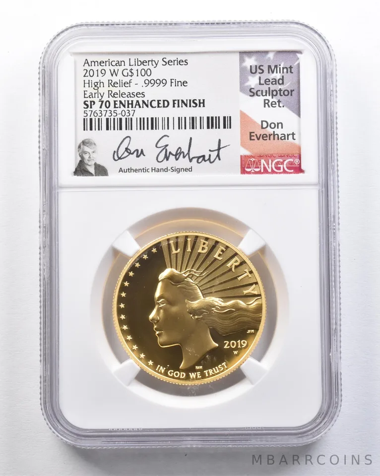 2019-W $100 American Gold Liberty HR Everhart ER SP70 Enhanced NGC *2119
