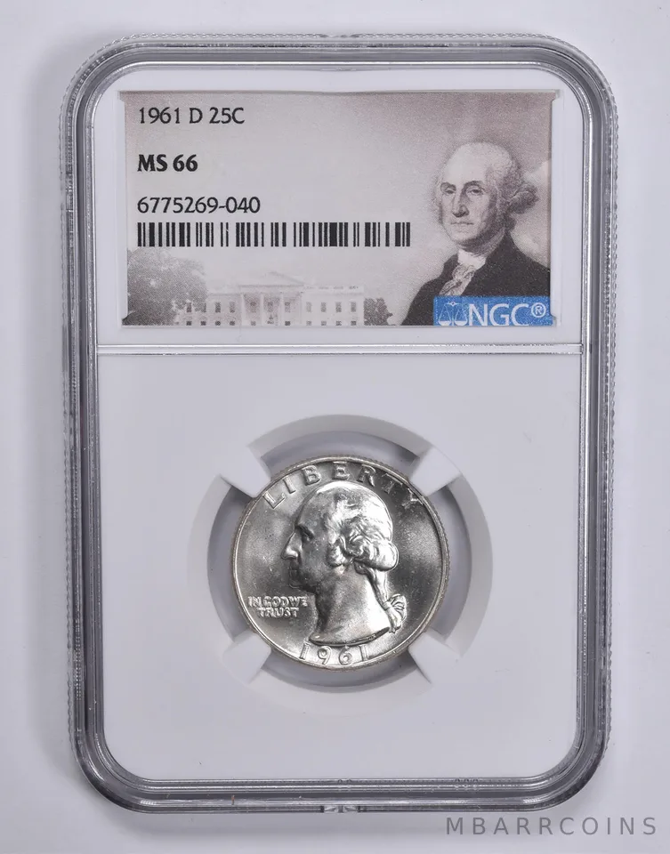 1961-D Washington Quarter 25c Special Lbl MS66 NGC