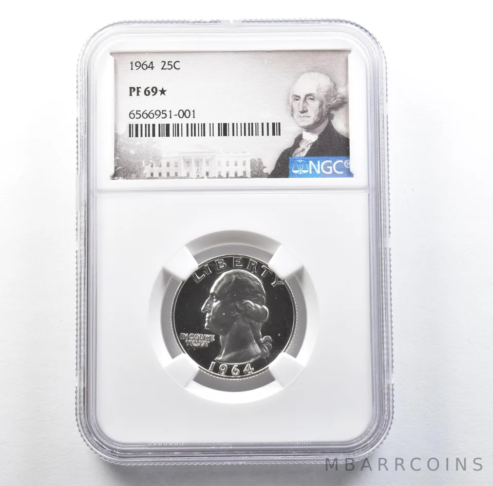 1964 Washington Quarter PF69* STAR NGC *3107