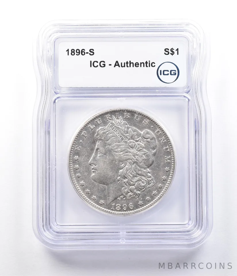 1896-S Morgan Silver Dollar Authentic ICG *2901