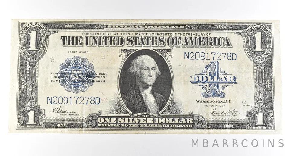 1923 $1 Silver Certificate Large Note Blue Seal *2973
