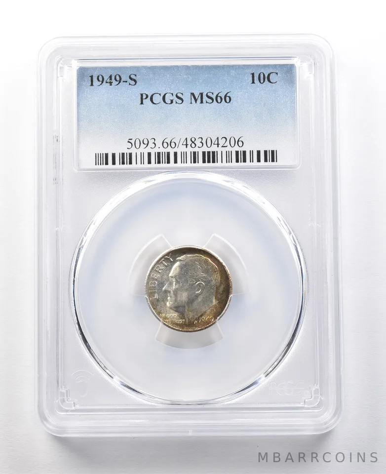 1949-S Roosevelt Dime MS66 PCGS *8853