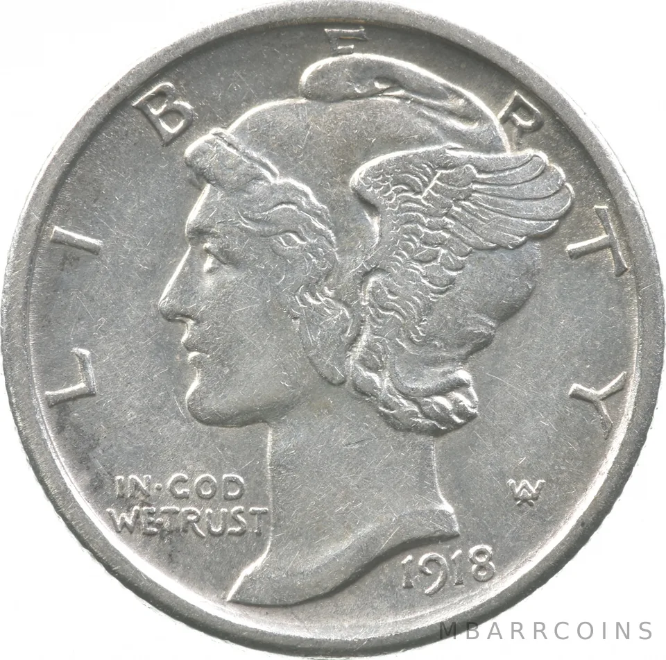 1918-S Mercury Dime a5795