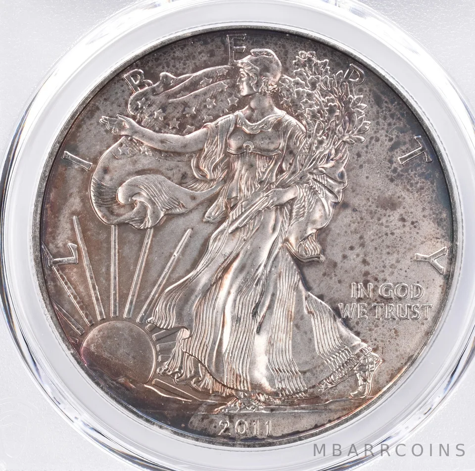 2011 American Silver Eagle MS67 PCGS Beautiful Tone *1371