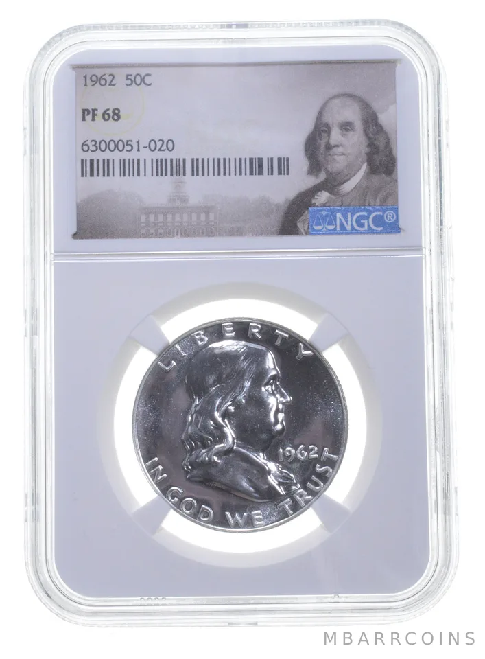 1962 Franklin Half Dollar PF68 NGC Special Label
