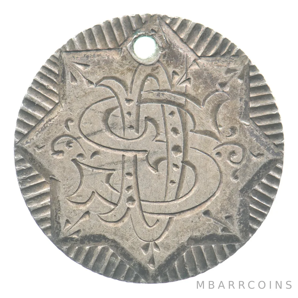 1875 Seated Liberty Dime Love Token Victorian S D *5500