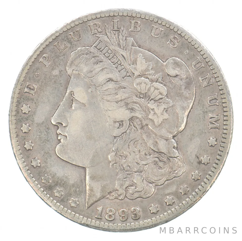 1893-CC Morgan Silver Dollar Beautiful Tone *7194
