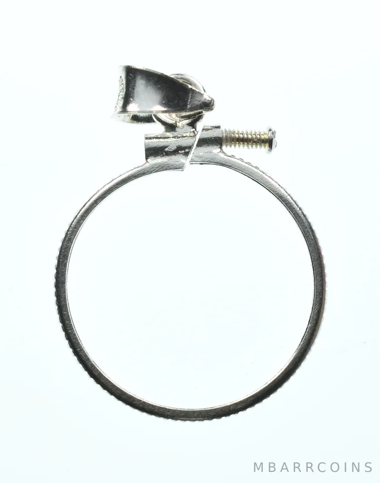 Sterling Silver 7.9 MM Coin Bezel Pendant Frame Edge *2358