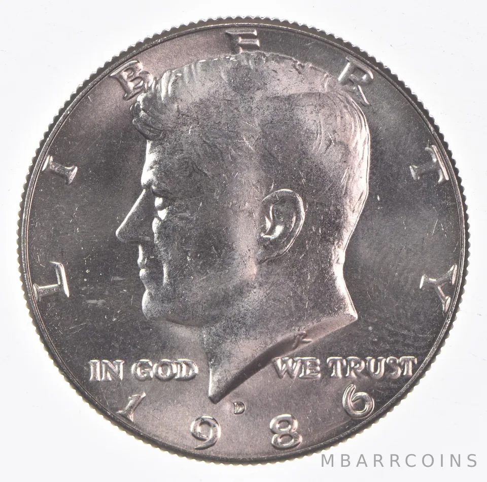 1986-D Kennedy Half Dollar Clad Unc