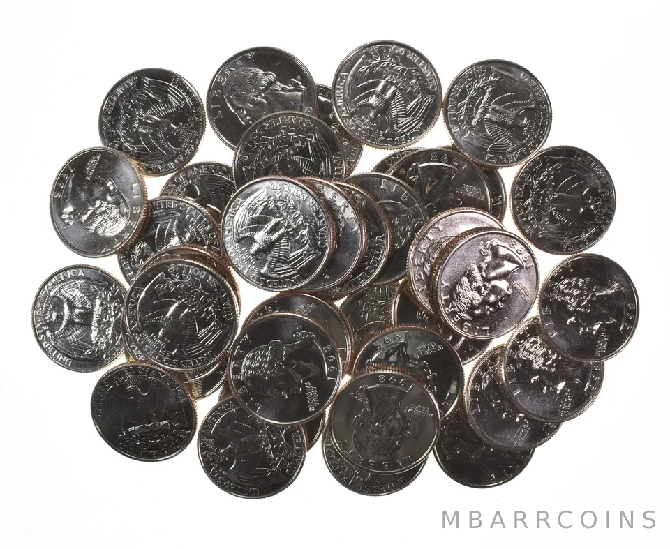 Lot (40) 1998-D Washington Quarter Clad Unc Roll