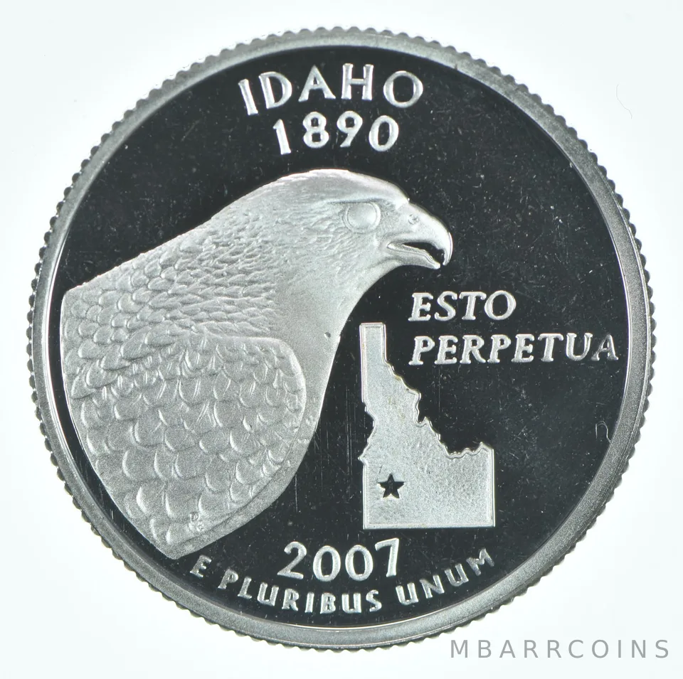 2007-S Washington State Quarter 90% Silver Proof Idaho