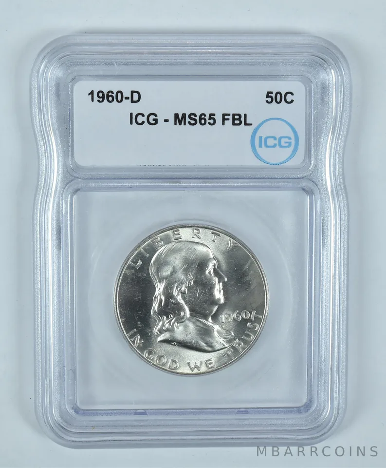 1960-D Franklin Half Dollar MS65 FBL ICG
