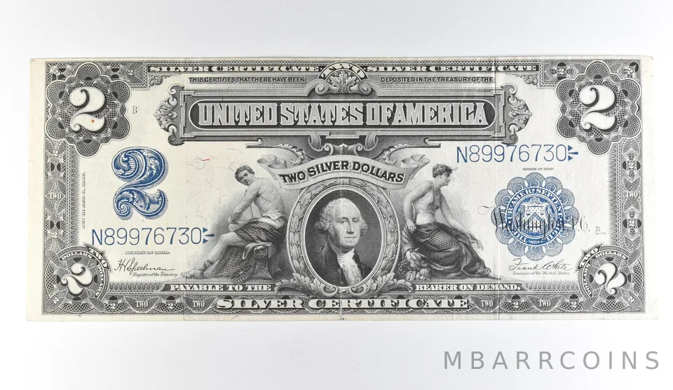 1899 $2 Silver Certificate Large Note Blue Seal *1714