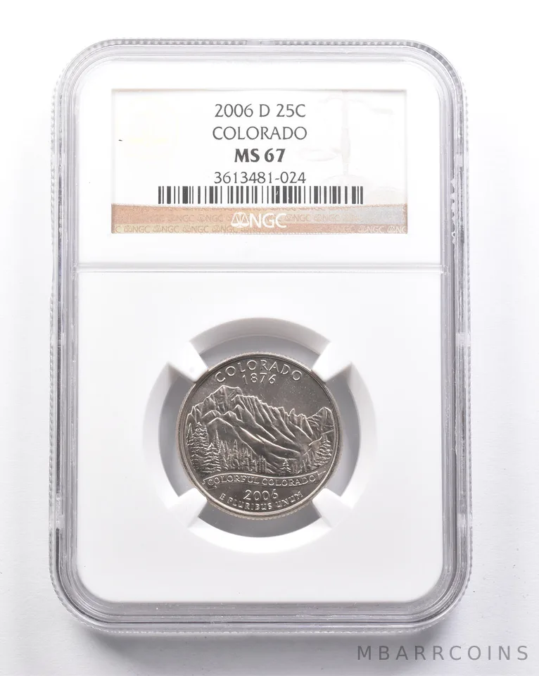 MS67 2006-D Washington State Quarter Colorado NGC *6362