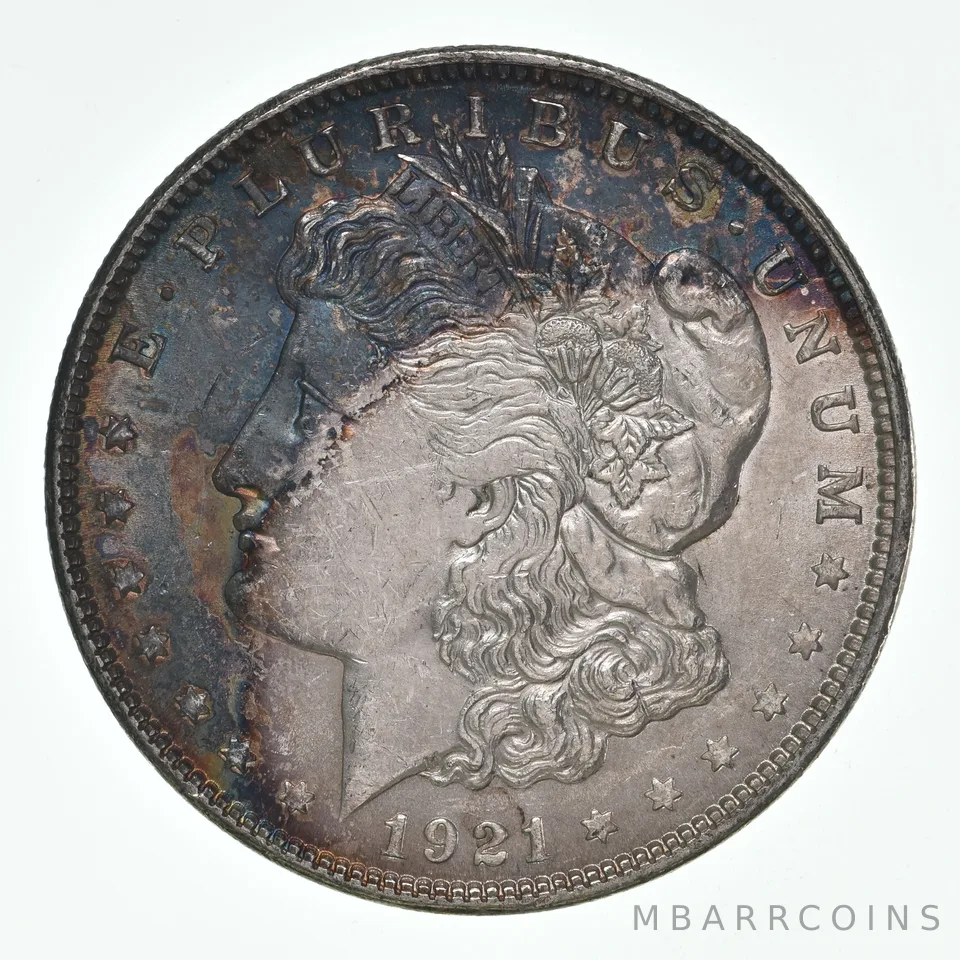 1921 Morgan Silver Dollar - Great Color/Tone *5022
