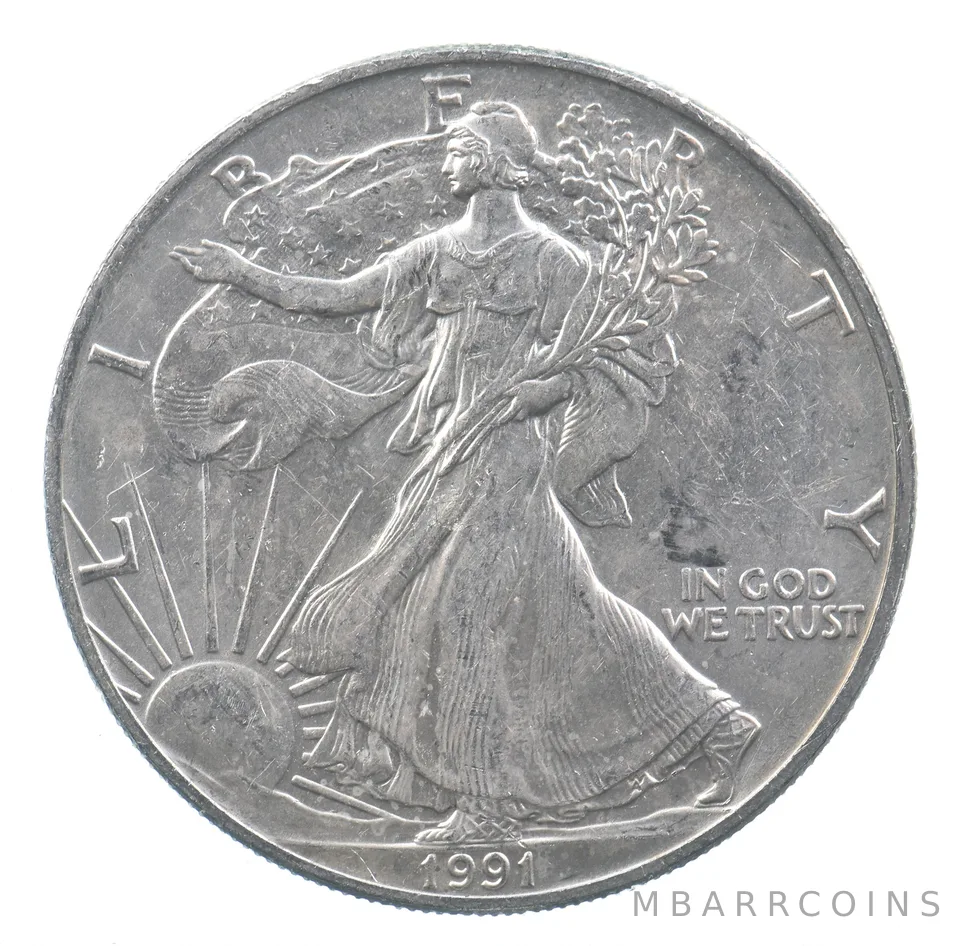 Better Date 1991 American Silver Eagle 1 Troy Oz .999 Fine Silver *721