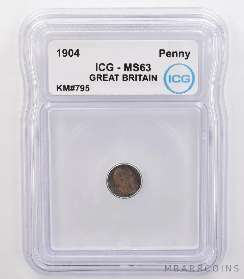 1904 Great Britain Penny KM#795 MS63 ICG Beautiful Tone *0710