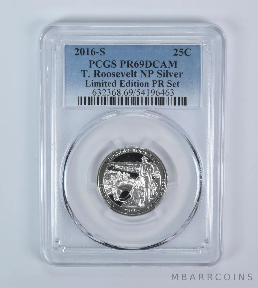 2016-S Washington Quarter ATB Theodore Roosevelt Silver LE PR69 DCAM PCGS