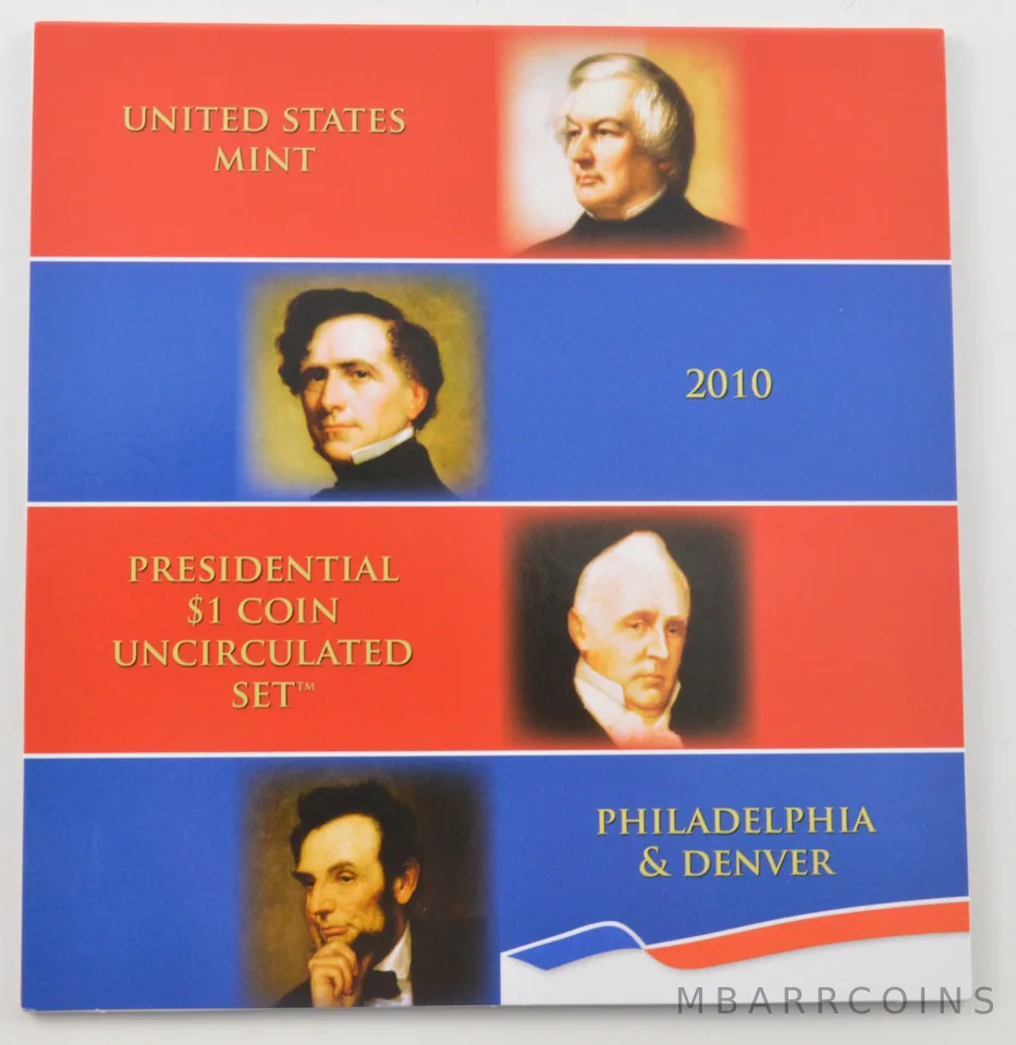 2010 Presidential $1 US Mint Uncirculated P & D 8-Coin SET