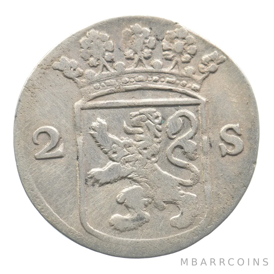 1752 Holland 2 Stuivers Dutch Colonial *6463