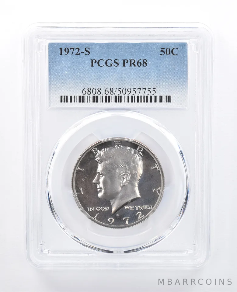1972-S Kennedy Half Dollar PR68 PCGS Beautiful Tone *8093