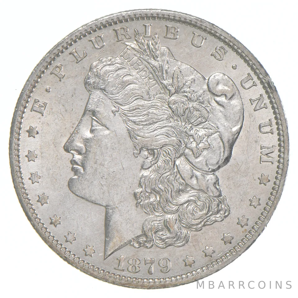 AU+ 1879-O Morgan Silver Dollar (1 coin)