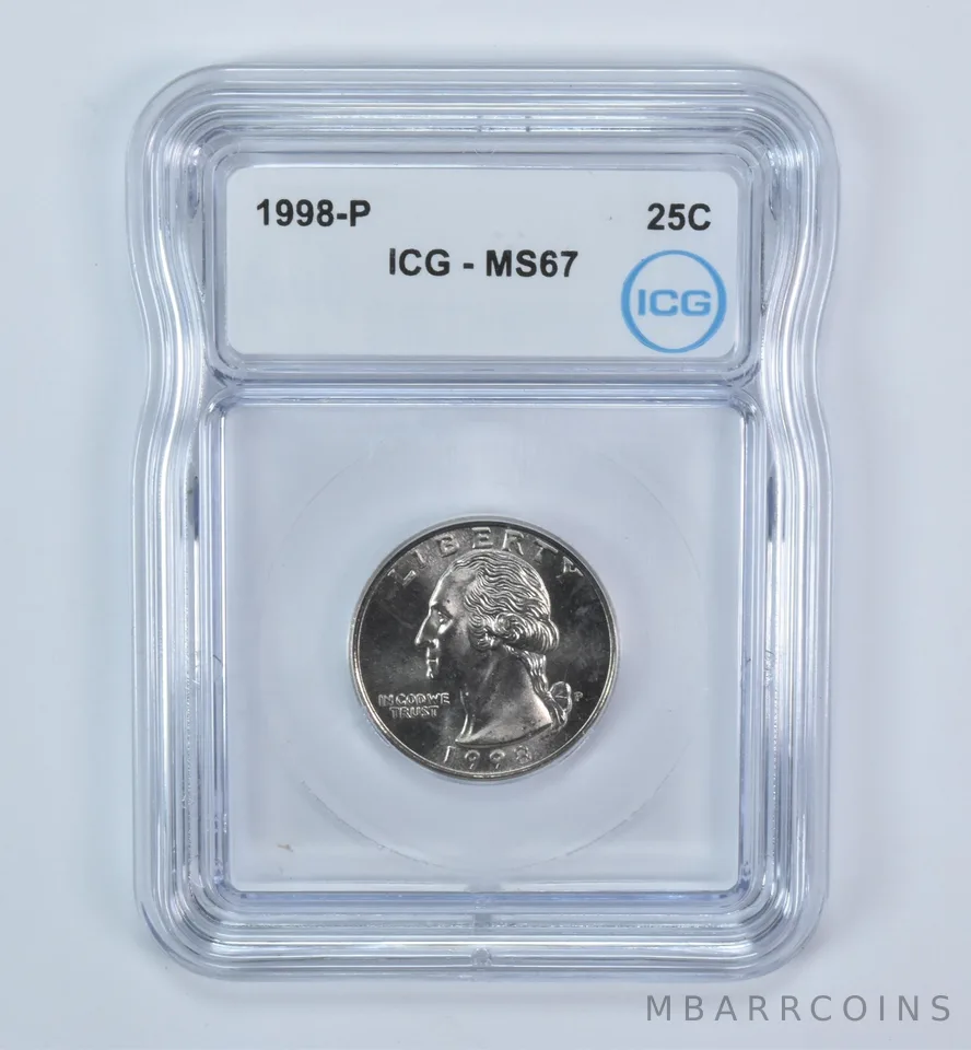 1998-P Washington Quarter MS67 ICG