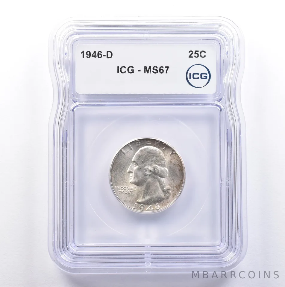 1946-D Washington Quarter MS67 ICG *9087