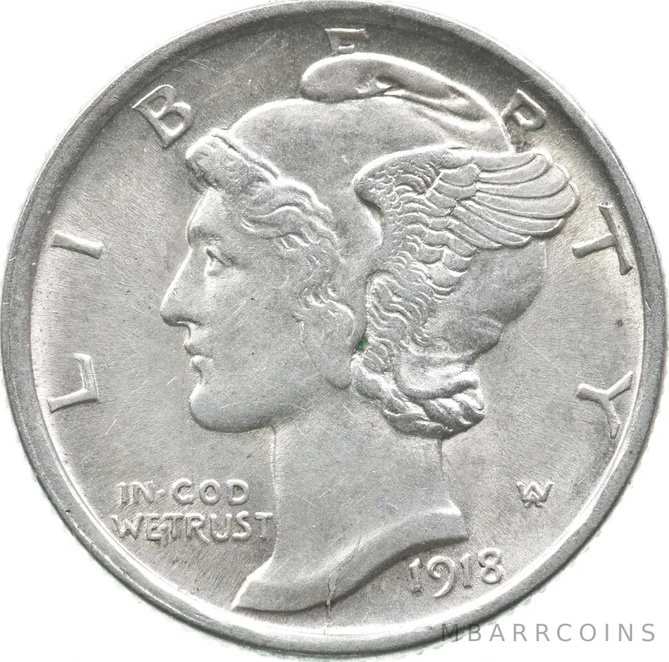 1918-D Mercury Dime *4338